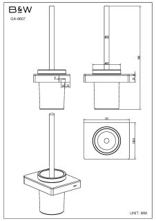 Держатель для ёршика Black and White Gravity 9607C Хром